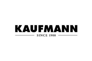 Kaufmann logo på hvid baggrund, branding og virksomhedsnavn.